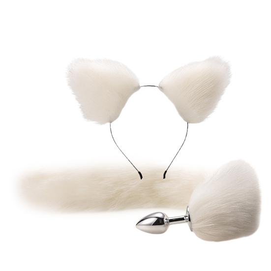 1 Set Anal Plug with Headband Multicolor Relieve Fatigue Quick To Climax Reusable Role Play Tool Aluminum