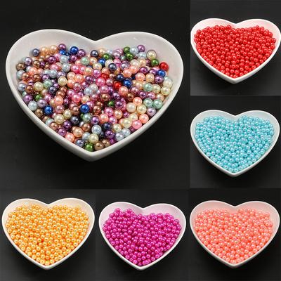 Exquisit NO HOLE Imitation Pearl  Beads DIY Crafts Round Fillings Decoration Accessories For Jewelry Making ABS Plastic Acrylic  Manual Accessories