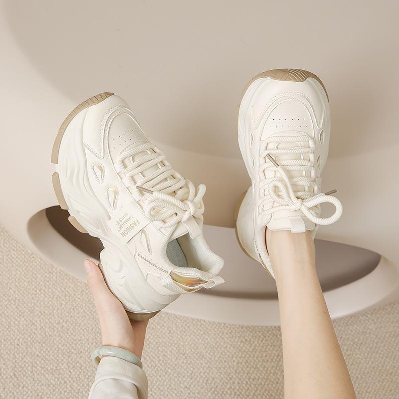 New Dad Shoes Women's Spring Student Sports Running Casual Shoes Platform Height Increased 9