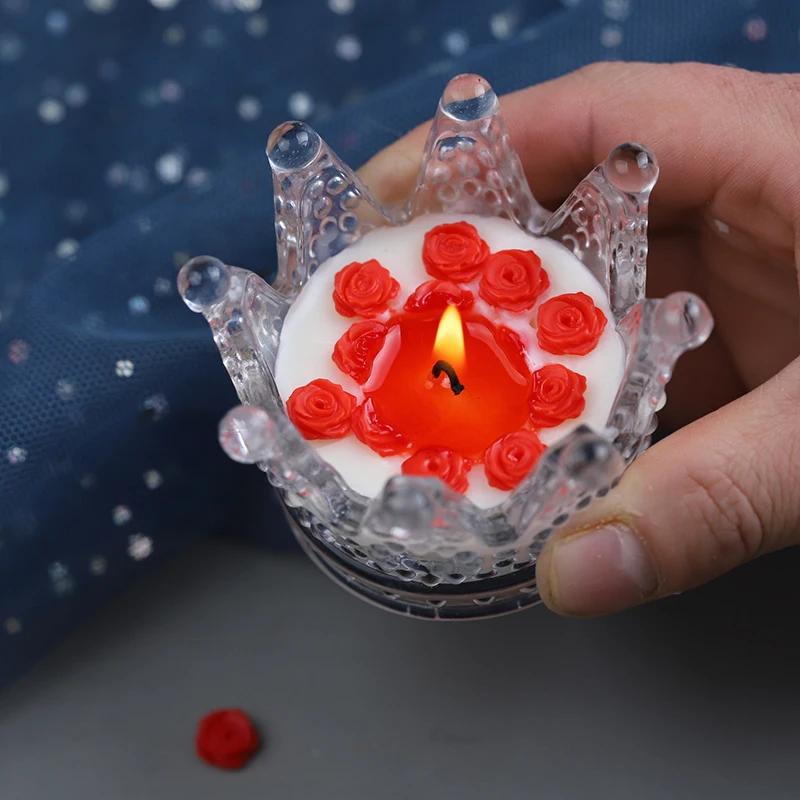 Mini Rose Mold for Baking, Flipping Sugar, Dessert Decoration, Creative Aromatherapy Cup Wax, Small Flower Silicone Mold