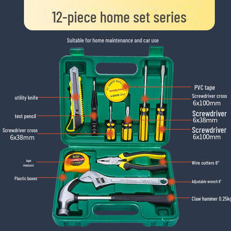 Home Tool Kit: Hand Tools & Telecom Repair Set