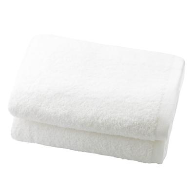 Mukotowel Plus Bath Towels, Medium-Weight, Senshu Towel, Made In Japan, 100% Cotton, Set of 2, Off-White