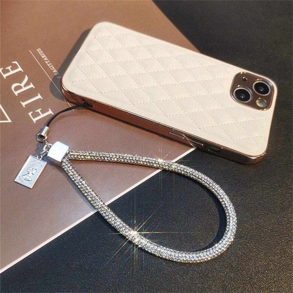 Rhinestone Lanyard Mobile Phone Lanyard Women's Luxury Diamond Pendant Long Neck Strap Anti-lost Sling Short Wrist Chain