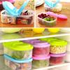 Clear Lid Double Compartment Food Storage Container Plastic Snacks Keepers For Kids Travel And Daily Use