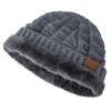 Classic Labal Winter Hats Outdoor Knitted Hats For Men And Women Beanie Cap Plush Fur Lining Warm Sports Hats