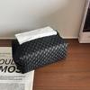 Decorative Vine Pattern Waterproof Leather Tissue Box with Drawer Practical Napkin Storage Organizer for Household Daily Use