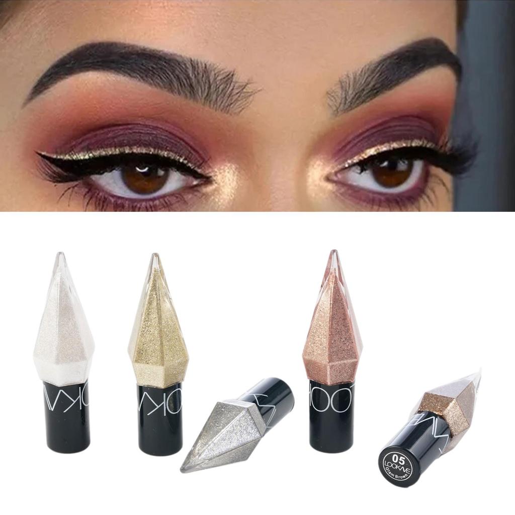 Professionelle Schimmernde Augenliner Kosmetik für Frauen Pigment Silber Roségold Farbe Flüssiger Glitzer Eyeliner Günstiges Make-up Kosmetikartikel