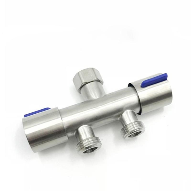 

1шт кран для стиральной машины из нержавеющей стали 304, один вход, два выхода, двойной адаптер для крана, резьба G1/2