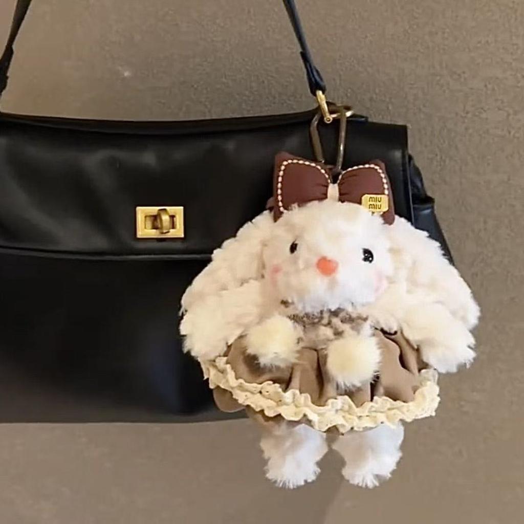 Cute Lop-eared Rabbit Plush Pendant Rabbit Doll Keychain Bag Pendant Doll Birthday Gift Toy