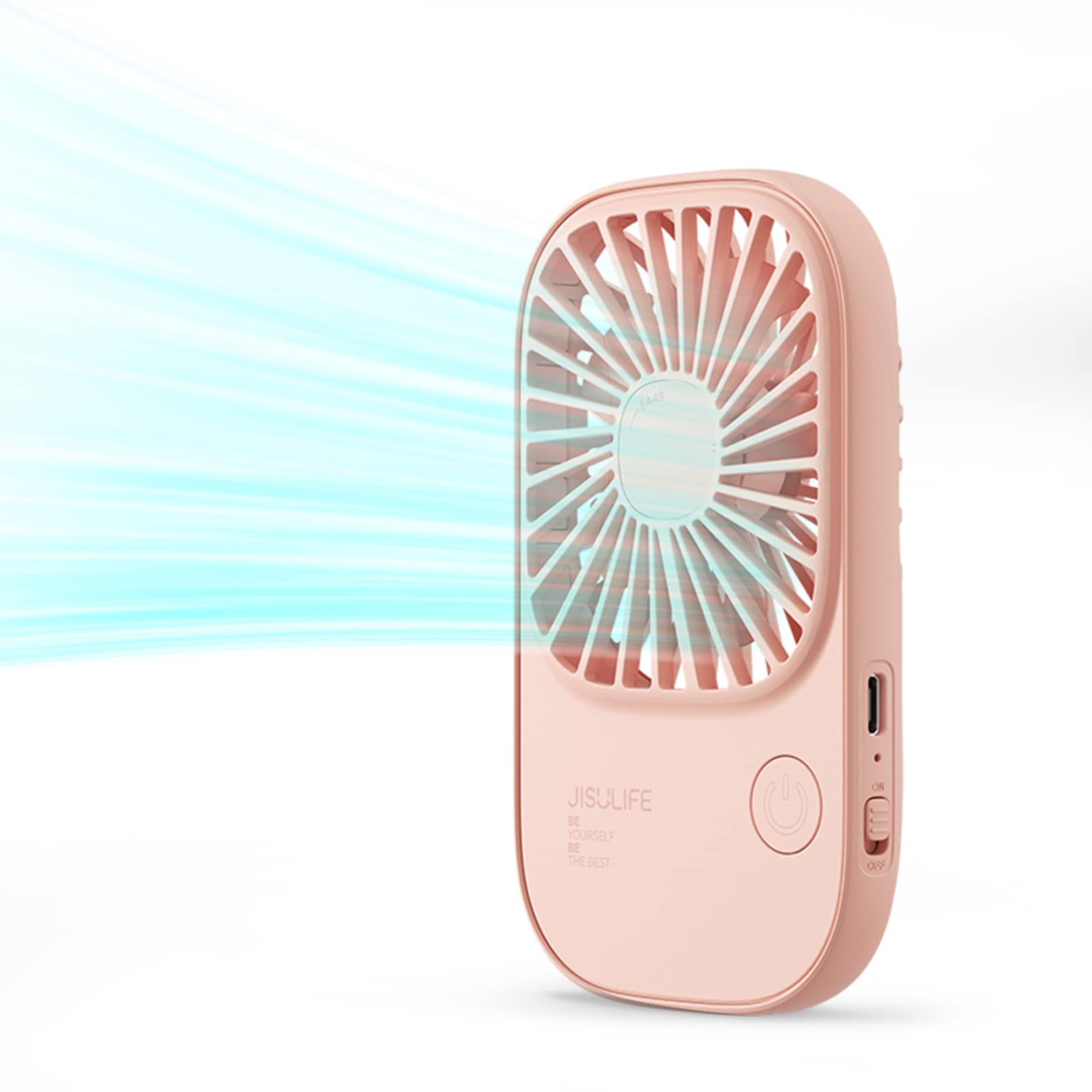 

JISULIFE Handheld Handy Tabletop Up to 14 Hours of USB 3 Speed Neck Heatstroke Perfect for Cherry Blossom Fireworks and More Fan, Fan, Fan, 2000mAh,