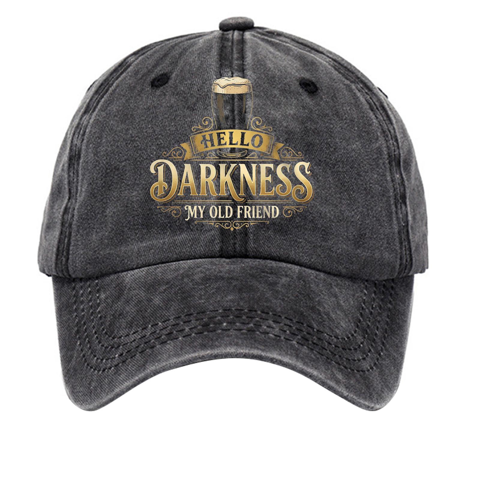 

Washed Cotton Baseball Cap Vintage Soft Top Denim Hat Distressed Style Adjustable Back Strap Casual Outdoor Headwear One Size чёрный