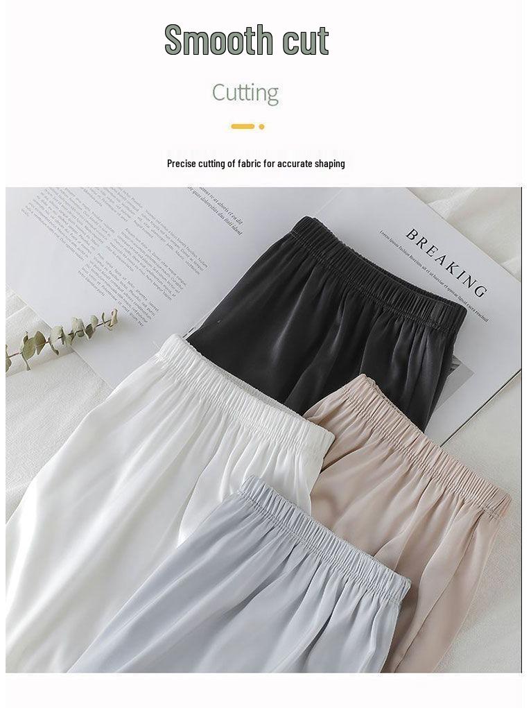 Seamless Ice Silk Lace Women's Summer Anti-Exposure Loose Shorts