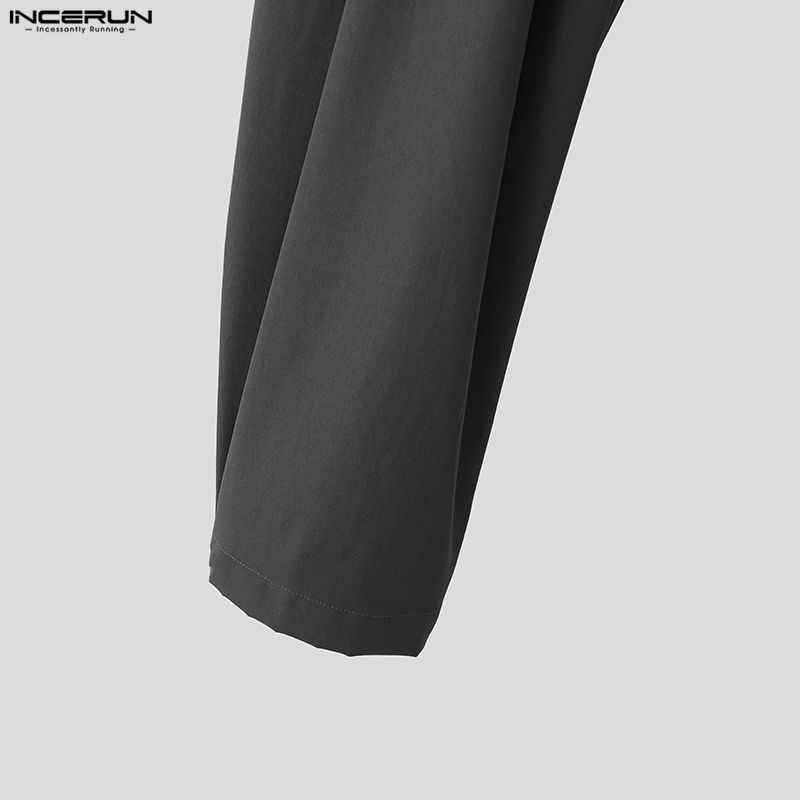 INCERUN Herren Unterteil Lässig mit Reißverschluss an der Taille Lange Baggy Haremshose