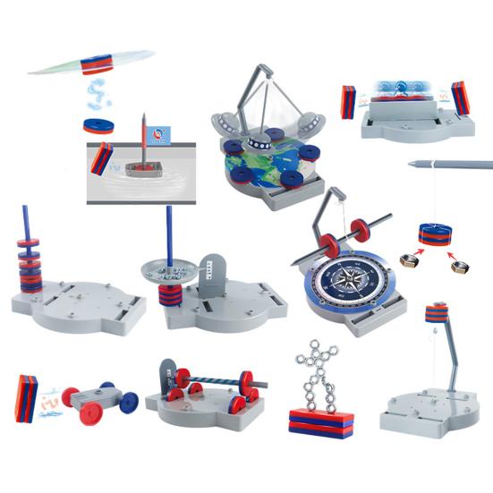 

1 набор Детский магнитный научный набор Антигравитационный магнитный набор для левитации 12-в-1 Магнитная научная игрушка для детей set