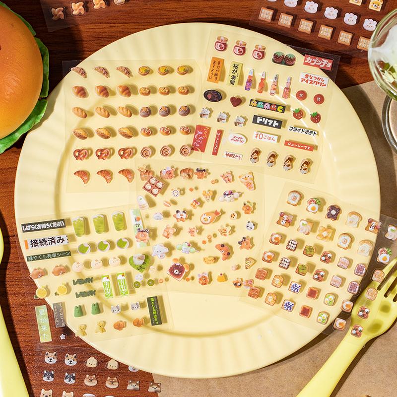 MINKYS Cartoon Cute Decorative Sticker Book Journal Materials Stickers Kids Gift School Stationery