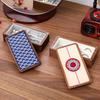 HeMu Magnetic Closure Embroidered Wooden Jewelry Box, Portable Mini Organizer for Rings, Earrings, Necklaces and Bracelets