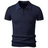 Men's Collared Short-sleeved Knitted T-shirt