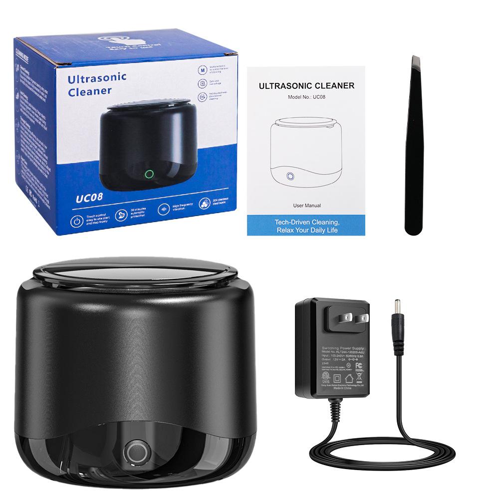 

Мини-портативная автоматическая ультразвуковая чистящая машина, невидимая зубная розетка, щетка для макияжа, скруббер, очиститель чёрный