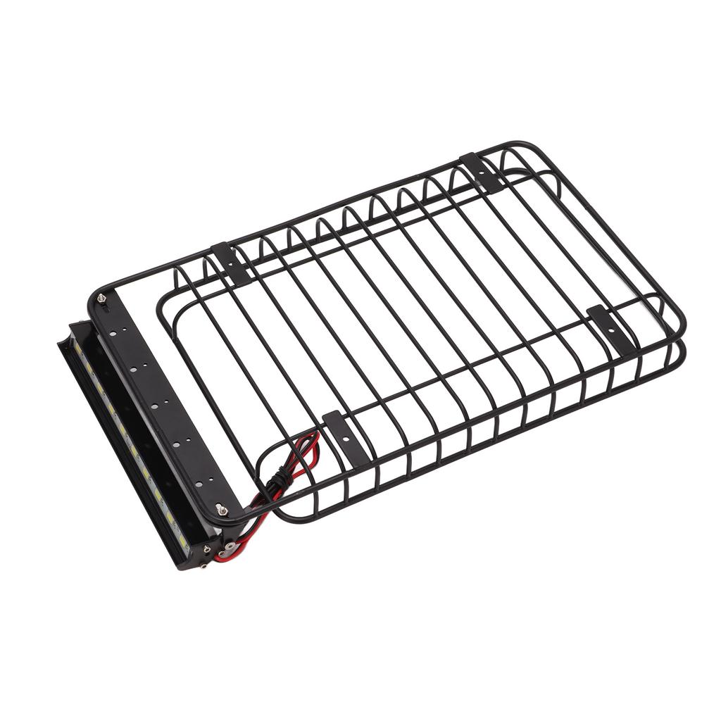 RC Auto Dachgepäckträger mit LED-Streifen für Axial Scx10 90046 Fernbedienungsauto Zubehör
