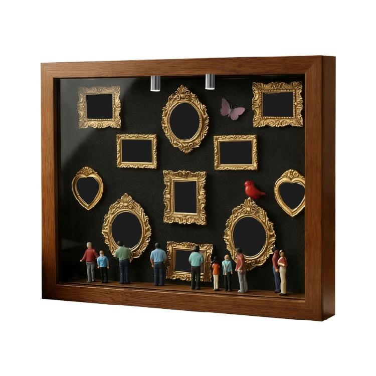 Boîte DIY Mini Musées Silhouettes avec Mini Cadre Figures Ombres Cadre Boîte Ensemble Personnaliser DIY Vitrine d'Affichage Souvenir Photo