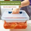 ZISIZ Lidded Glass Refrigerator Storage Container