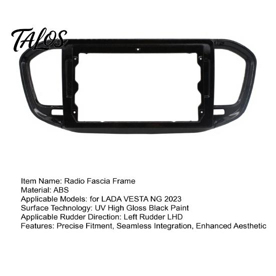 Replacement Radio Trim Frame 9 Inch Dash Kit for Lada Vesta NG 2023 LHD, Stereo Car Mounting Adapter Bezel Fascia Android, Navigation Panel Housing