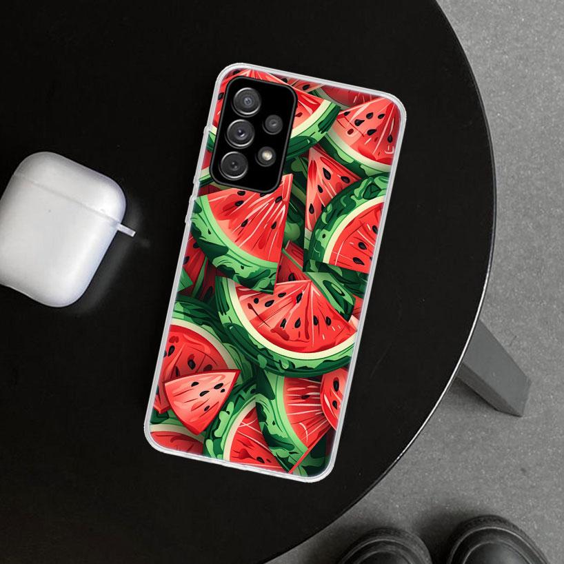 Watermelon Summer Fruit Phone Case Cover for Samsung Galaxy A12 A22 A32 A52 A72 A02S A51 A50S A31 A20S A10S Note 20 Ultra 10 Plu