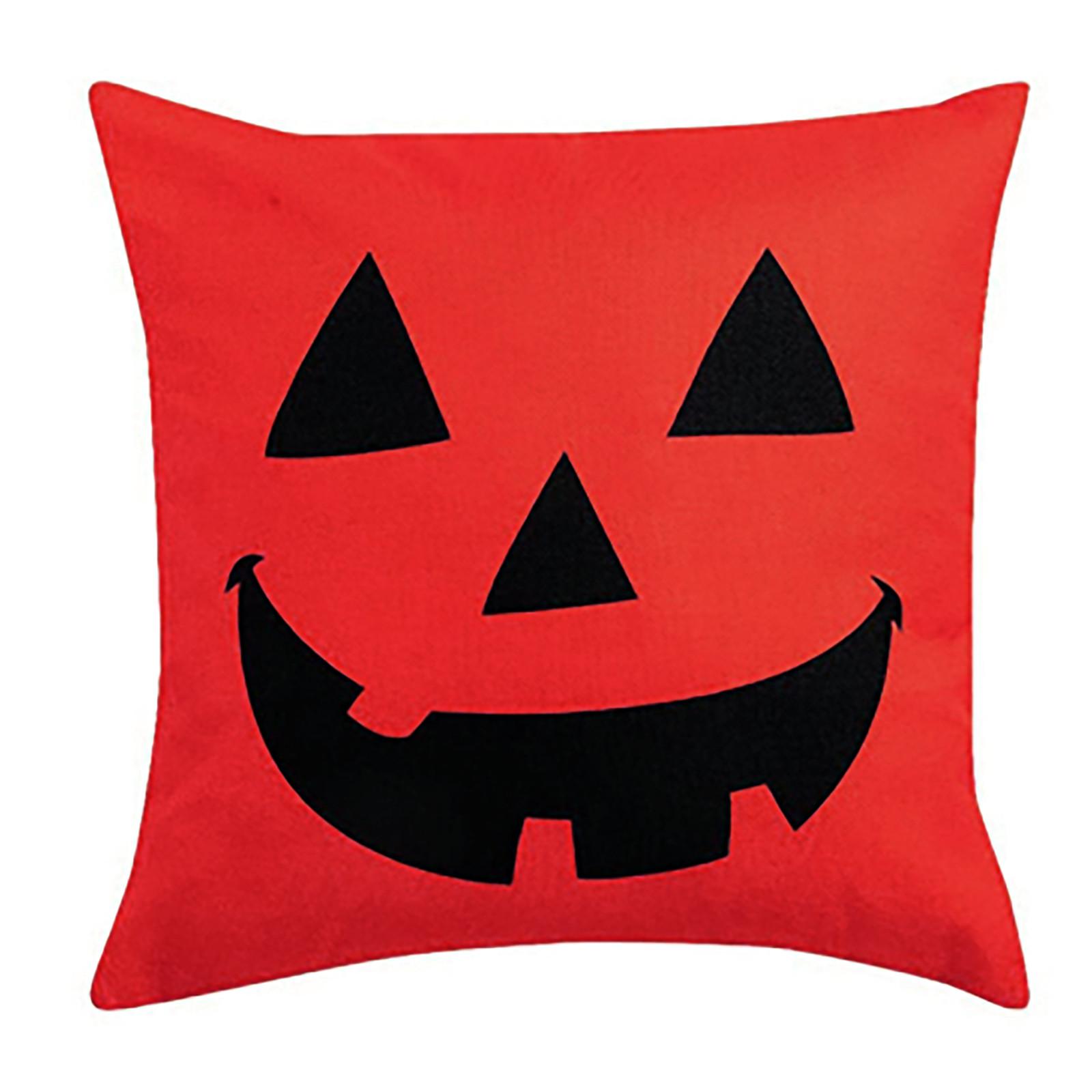 

Наволочка на Хэллоуин с принтом призрака, льняное домашнее украшение для дивана, наволочка, украшение наволочки на Хэллоуин One Size оранжевый