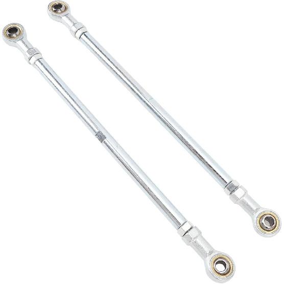 1 Pair 295mm 8mm Steering Tie Rod Kit Fit for Go Kart ATV Racing Cart Steel Alloy High Strength Long Lasting Go Kart Steering Tie Rod Tie Rod End