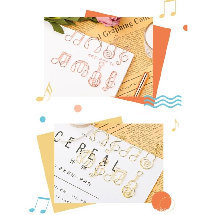 50Pcs Mini Paper Clip Music Note Shaped Paper Clip Home Office Note Paper Clips