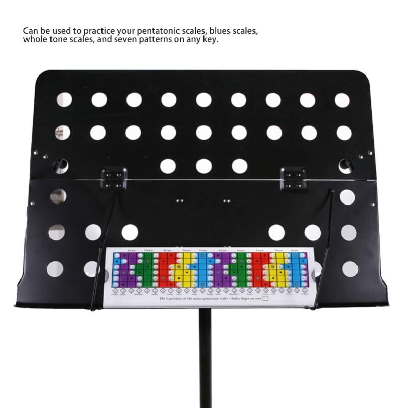 Guitar Pentatonic Sliding Ruler Plastic Multi Color Guitar Scales Sliding Ruler For Beginners