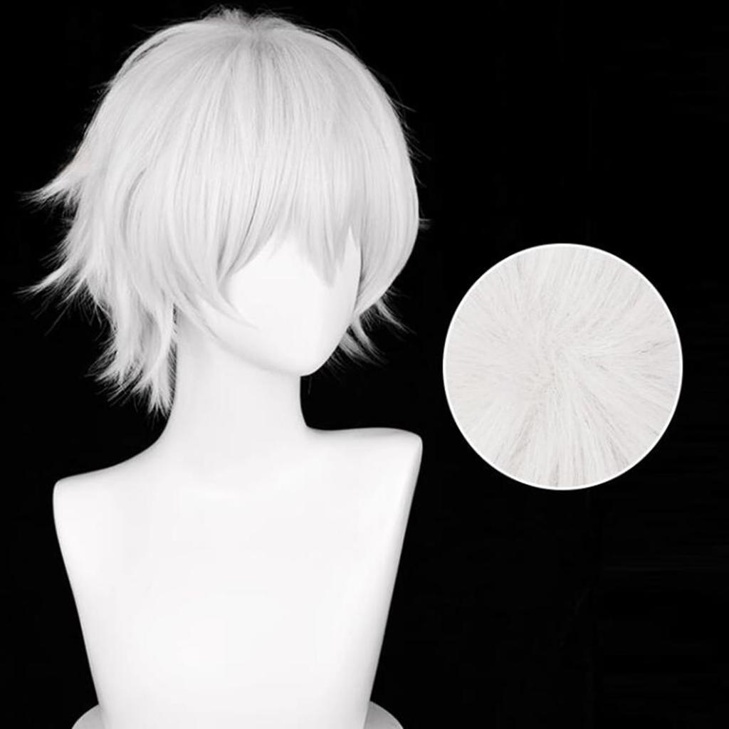LAOBAO Kaneki Ken Disguise White Costume Perfect for and Events Wig, Cosplay, Hair, Bob, Accessory, Heat-Resistant, Parties, Costumes, Festivals,