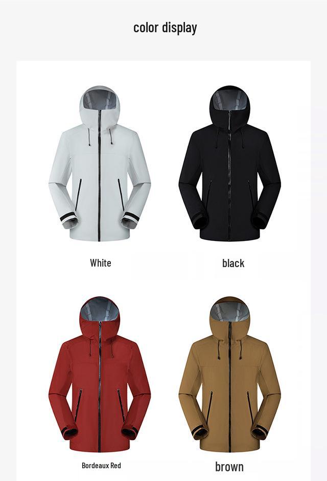 Outdoor Windproof Waterproof Color Block Hiking Jacket 2025: Breathable, Thin, Couple Style, Stormproof Shell.