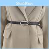 Solid Leather Color Waist Belt With Alloy Buckle For Women Office Wear Gift