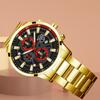 DEYROS Fashion Business Men's Watch Stainless Steel with Calendar Quartz Watch with Box