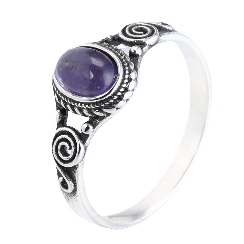 Europäisch-Amerikanisch Persönlichkeit Vintage Hohl Edelstein Titanstahlring Unisex Mode Retro Charme Fingerring Täglicher Party Schmuck Geschenk
