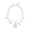 Trendy Multi-layer Starfish Pendant Ocean Style Bohemian Shell Conch Imitation Pearl Beaded Collar Summer Beach