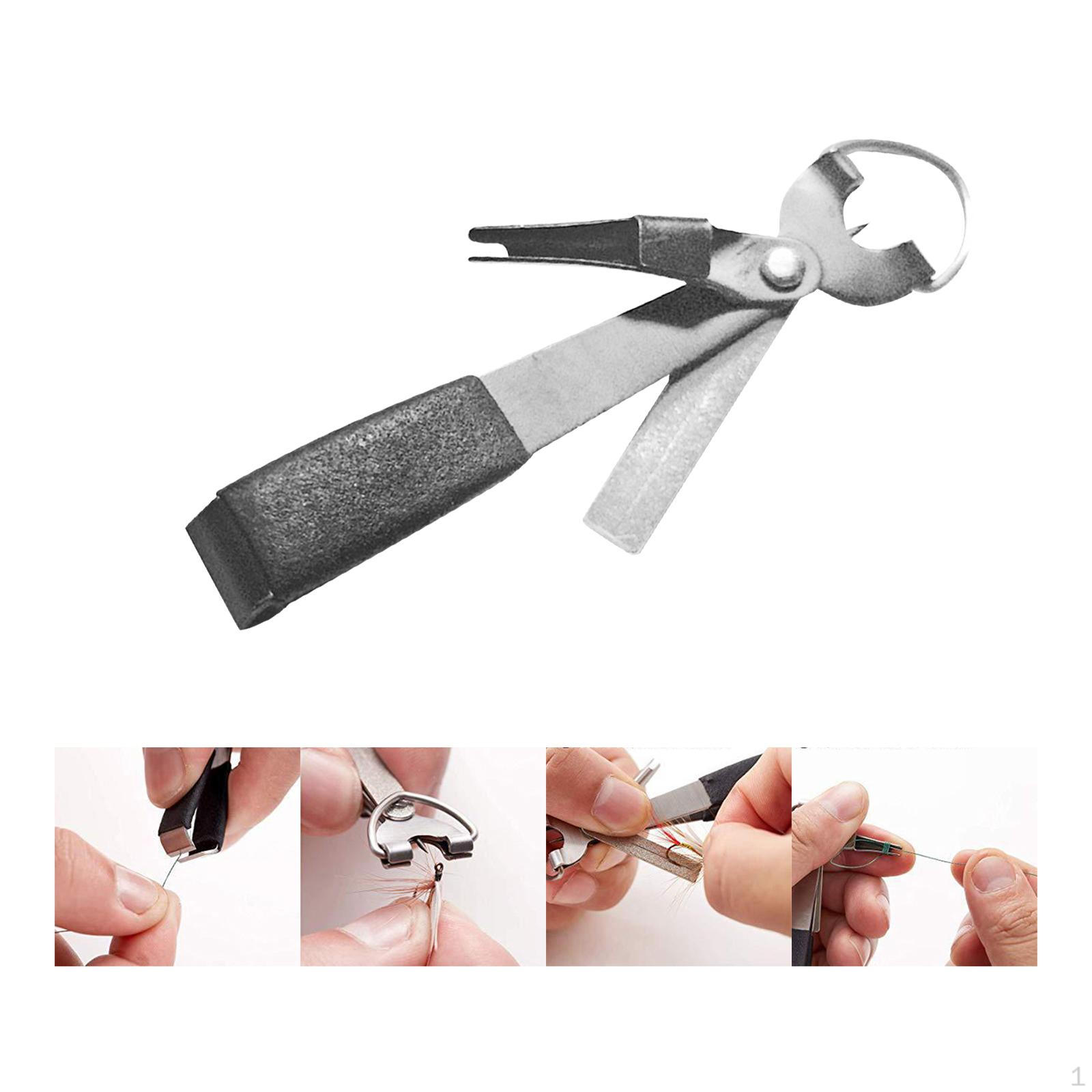 

4 in 1 Knot Tying Tool Gear Supplies Parts Line Cutter Retractor Hook for Beginners Saltwater червоний