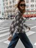 Trendy European & American Women's Plaid High-Neck Shirt - Versatile Summer Casual Fashion