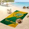 Hammarby Gepersonaliseerde Bedrukte Strandlaken Voetbal Logo Steun Aangepaste Naam Tekst Absorberende Handdoek Voor Sport Reizen Speciaal Cadeau