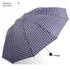 Paradise Umbrella Checkered Umbrella Men's and Women's 3-Fold Umbrella Oversized Ten Bones Double Business Umbrella Sun Umbrella Dual-Use Sun Umbrella