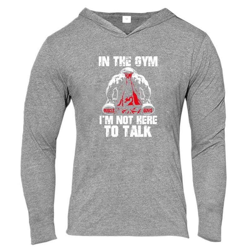 Muscleguys Spring and Autumn Men'sSweater Youth Sports Hoodie shirt Fitness Jogging Tee Simple and Stylish Long Sleeve Tops
