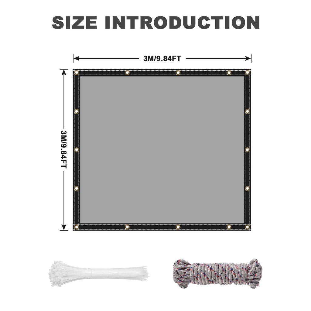 Heavy Duty PVC Vinyl Tarp Waterproof Transparent Tarpaulin with Reinforced Grommets for Greenhouse, Patio Cover, Roof
