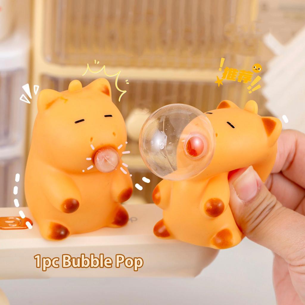 Cartoon-Wasserschwein Squishy Stressabbau Spielzeug Kneten Entspannen Fidget Ablenkungsspielzeug Kapibara Stressball Neuheit Partygeschenk Schreibtisch Dekoration