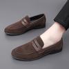 Fashion Leather Men Casual Shoes Slip On Luxury Brand Mens Loafers Outdoor Suede Moccasins Breathable Loafers Driving Shoes for Men