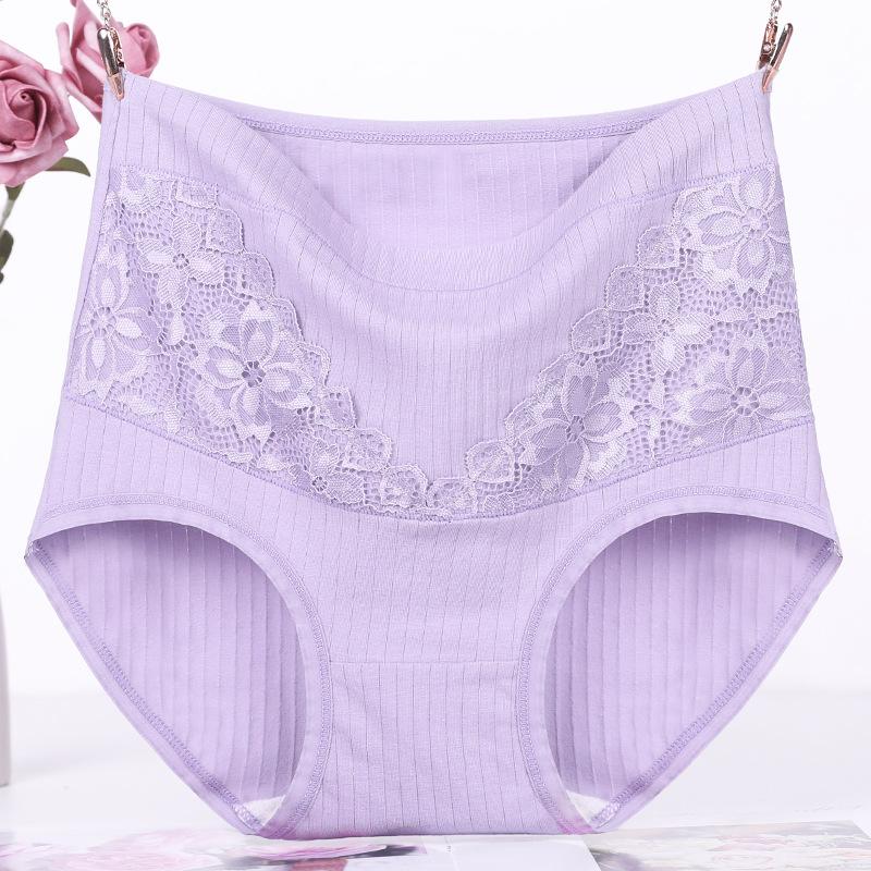 Women's Mother Style Middle Aged and Elderly Large Size Breathable Thin Briefs Underwear