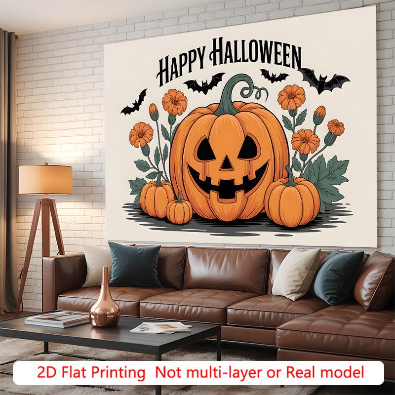 Party Backdrop Halloween Flat Pumpkin Celebration Photo Booth Party Decor