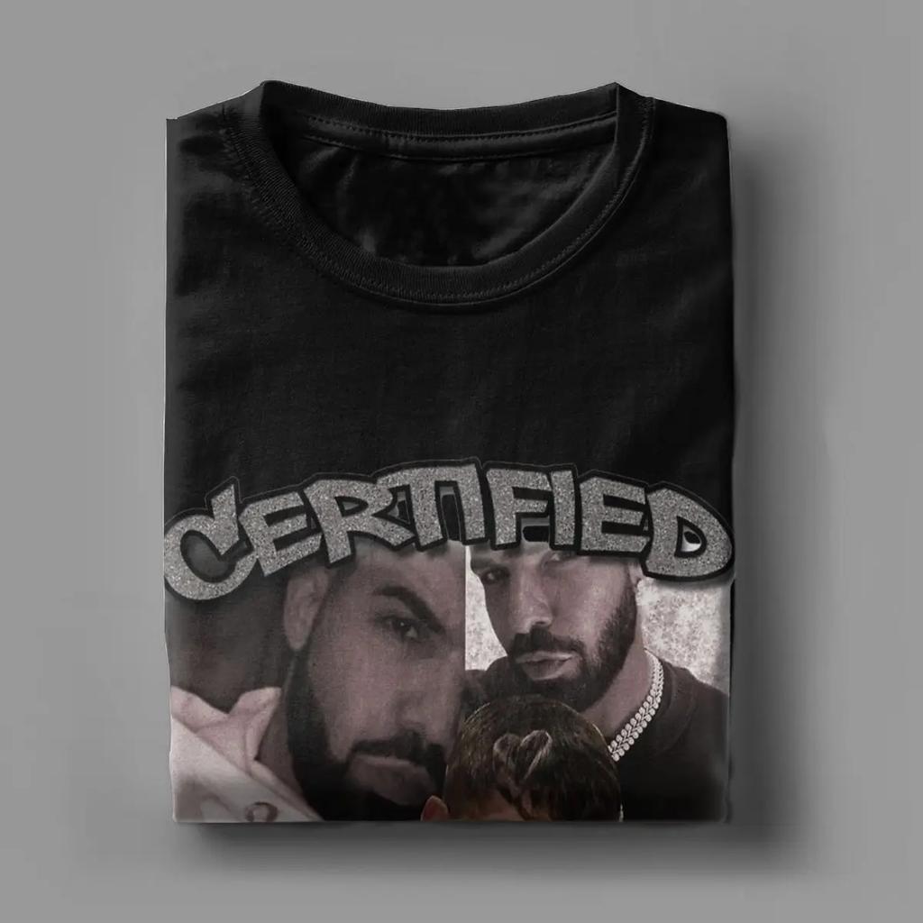 BBL Drakes T Shirts for Men Pure Cotton Vintage T-Shirts O Neck Tee Shirt Short Sleeve Clothes Gift