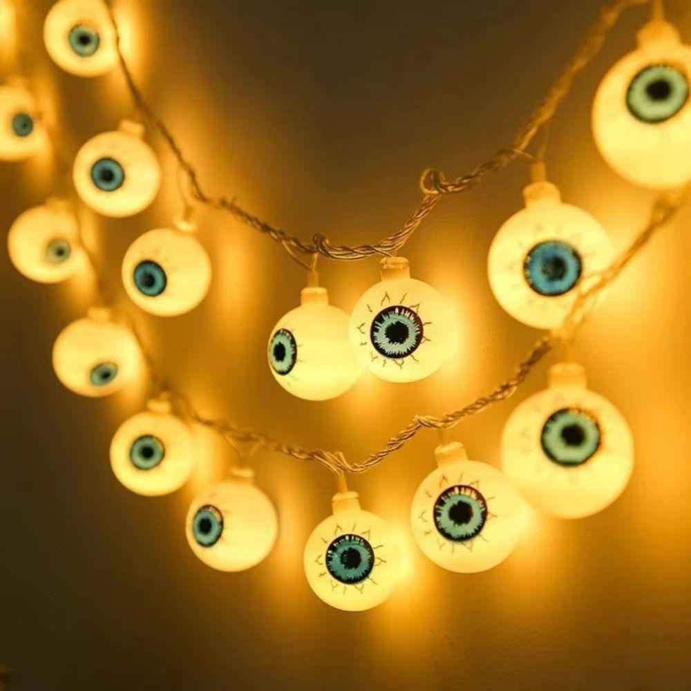 Battery/USB Powered Halloween LED String Light Creative LED Eyeball Light String Halloween Party