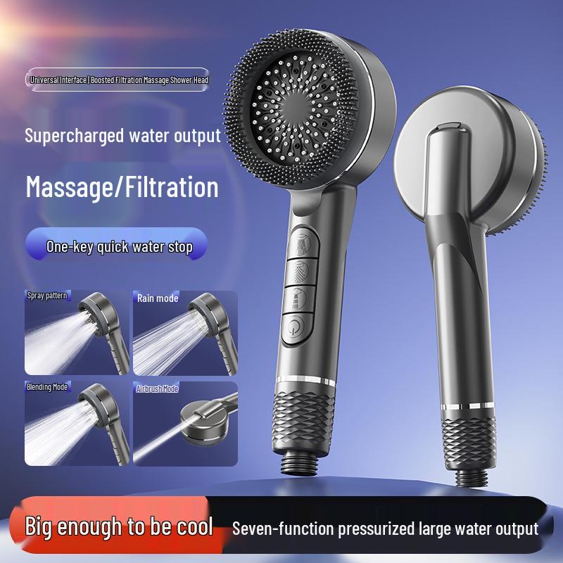 Multi-functional Turbocharged Shower Head Set with Piano Key Design